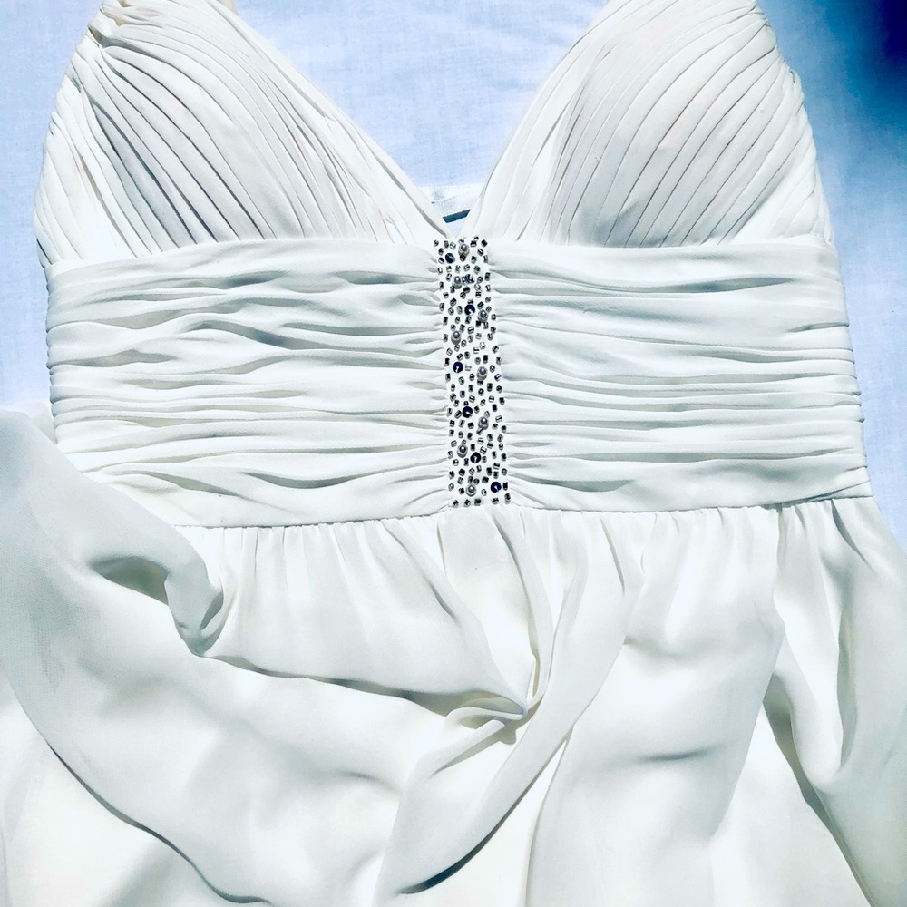 Full length spaghetti strap gown